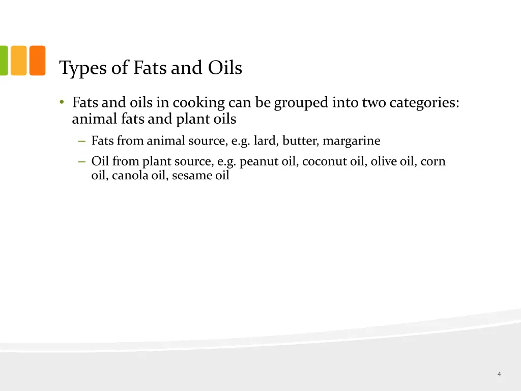 types of fats and oils 1