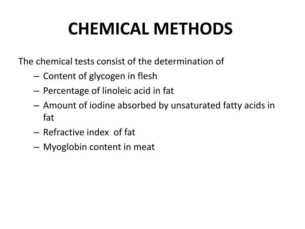 chemical methods