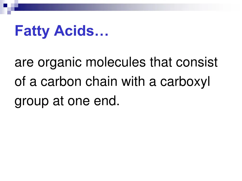 fatty acids