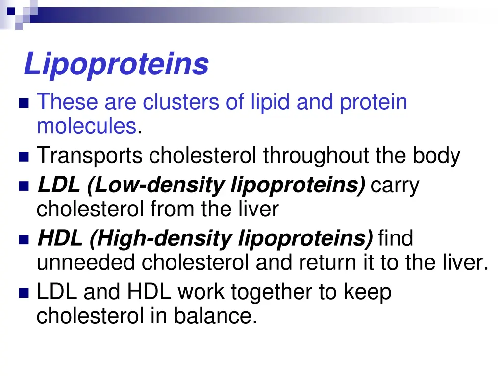 lipoproteins these are clusters of lipid