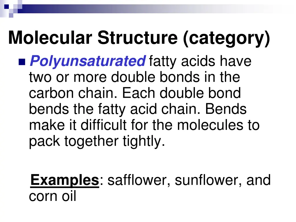 molecular structure category polyunsaturated