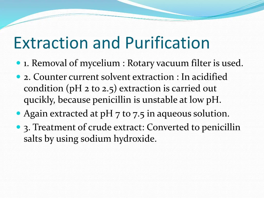 extraction and purification