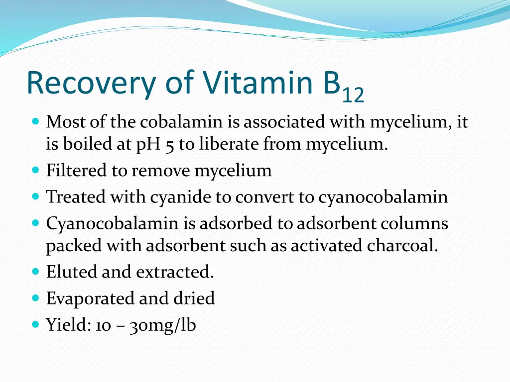 recovery of vitamin b 12 most of the cobalamin