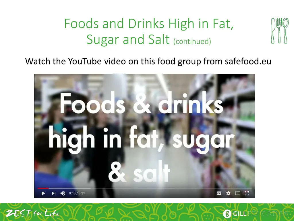 foods and drinks high in fat sugar and salt 1