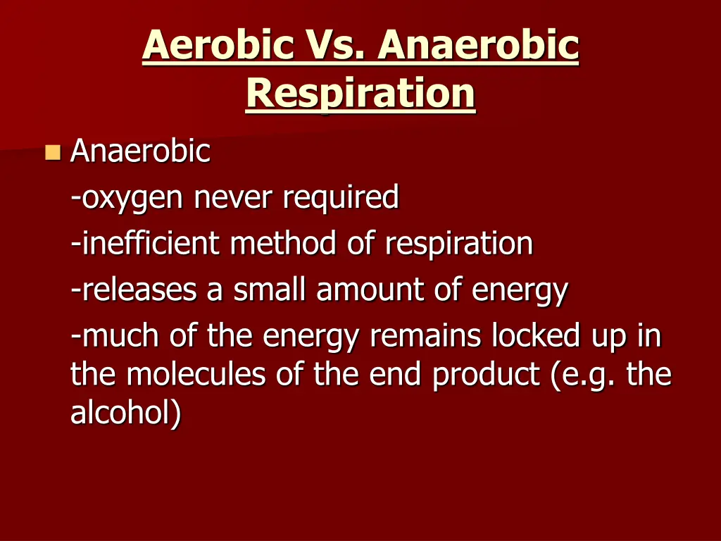 aerobic vs anaerobic respiration 1