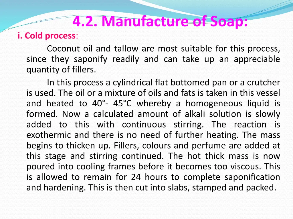 4 2 manufacture of soap i cold process coconut