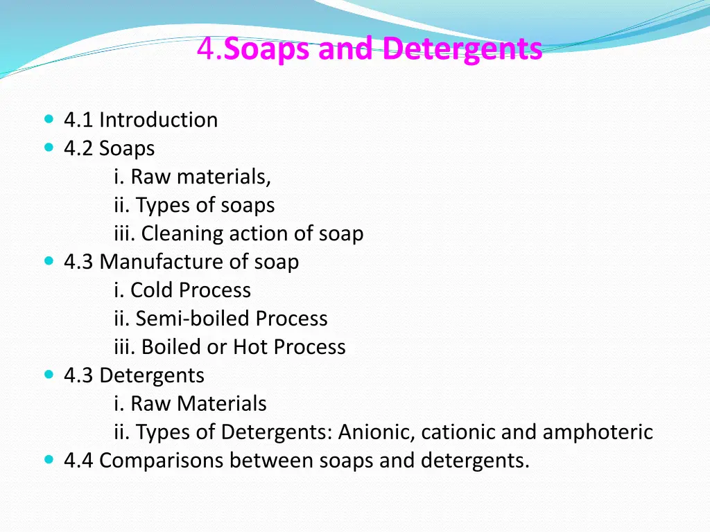 4 soaps and detergents