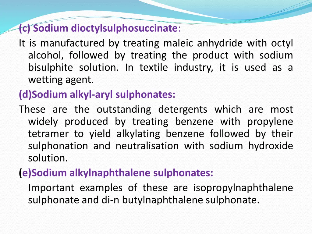 c sodium dioctylsulphosuccinate