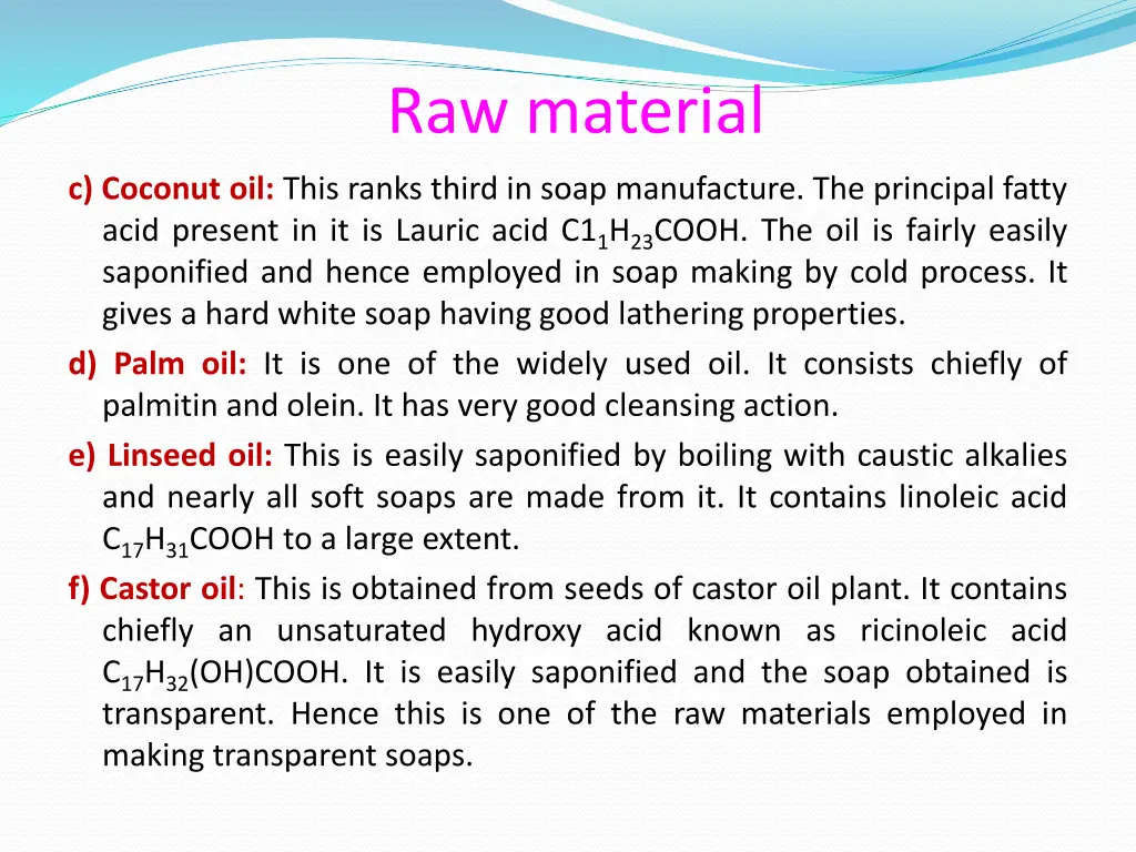 raw material