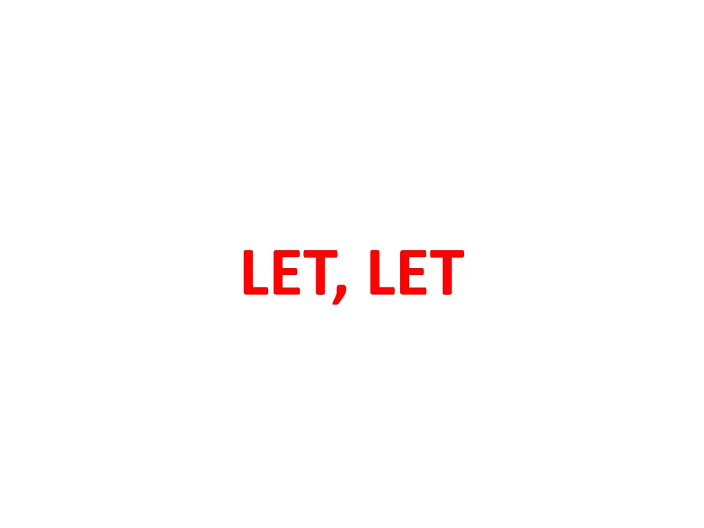 let let