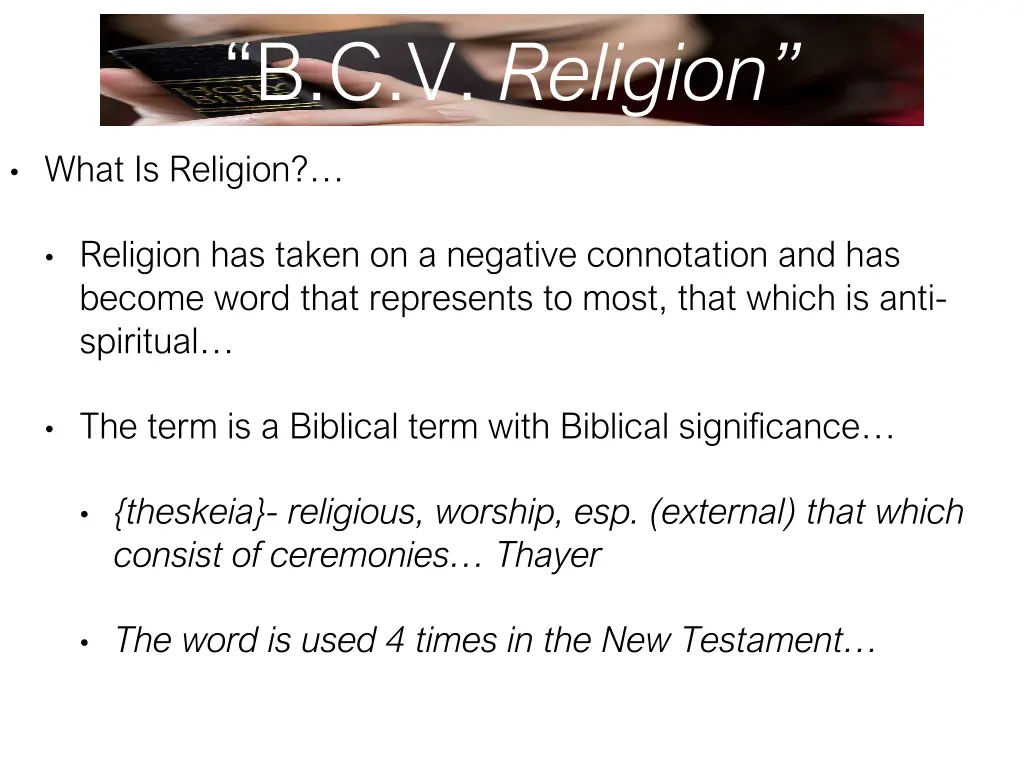 b c v religion 1