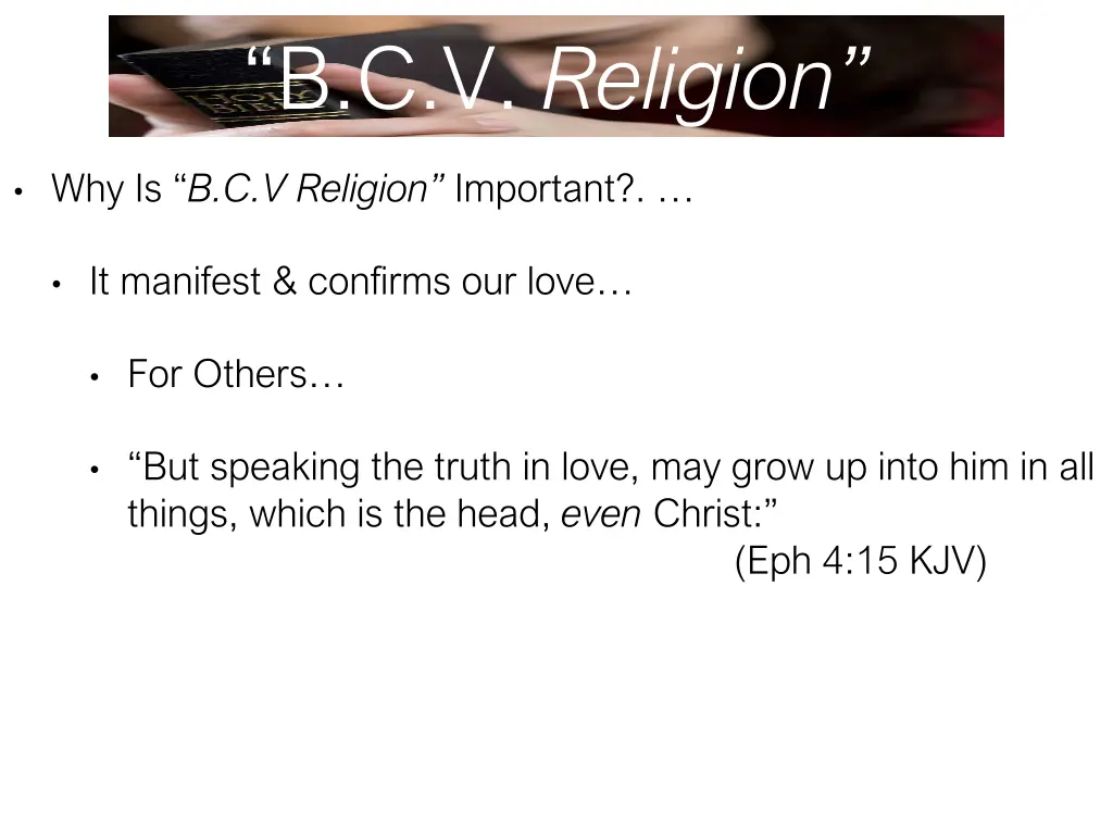 b c v religion 11