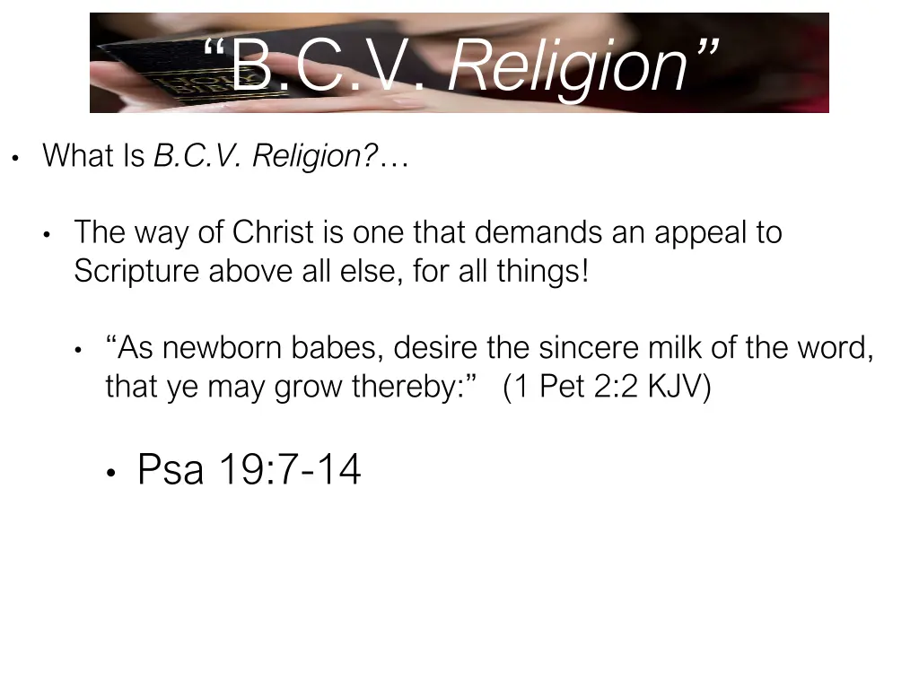 b c v religion 2