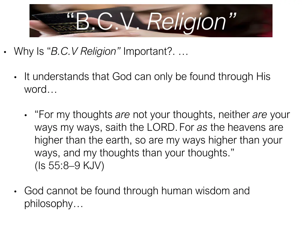 b c v religion 4