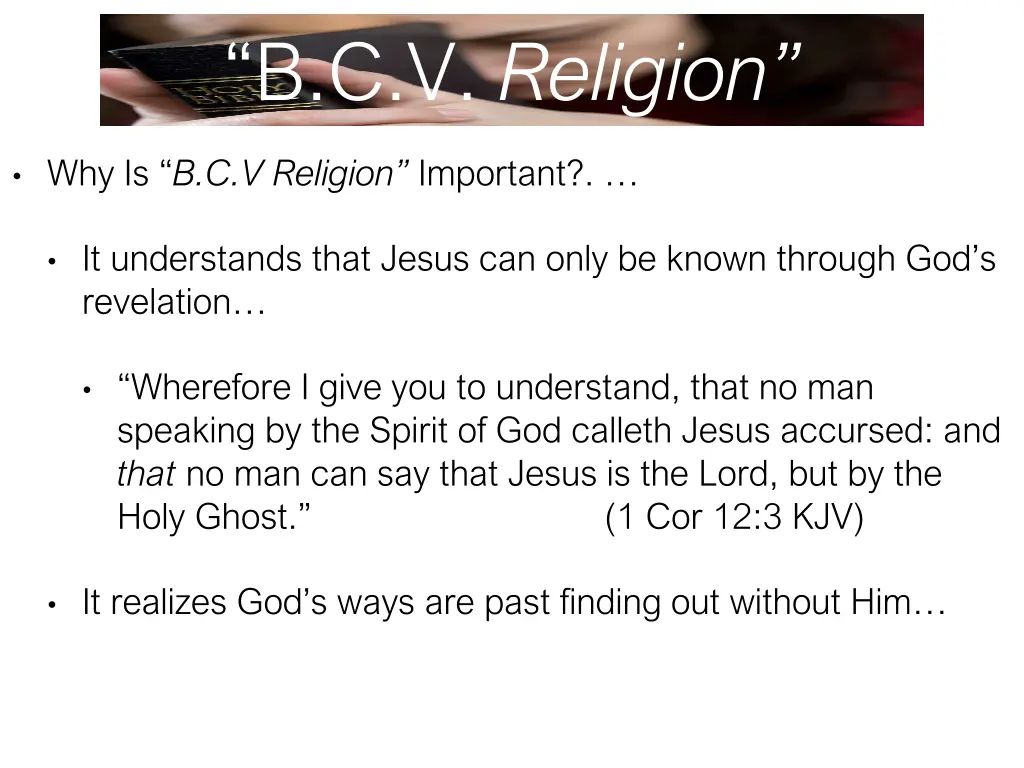 b c v religion 5