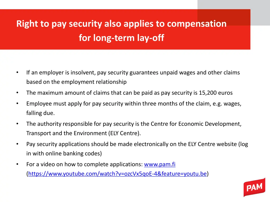 right to pay security also applies