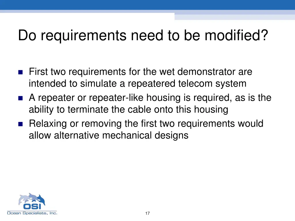 do requirements need to be modified