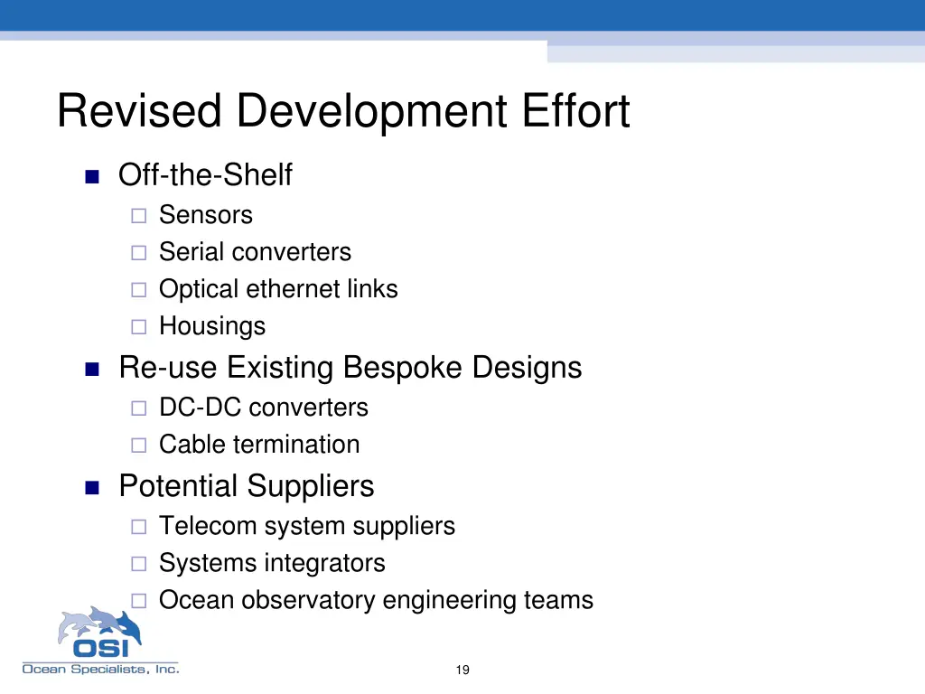 revised development effort