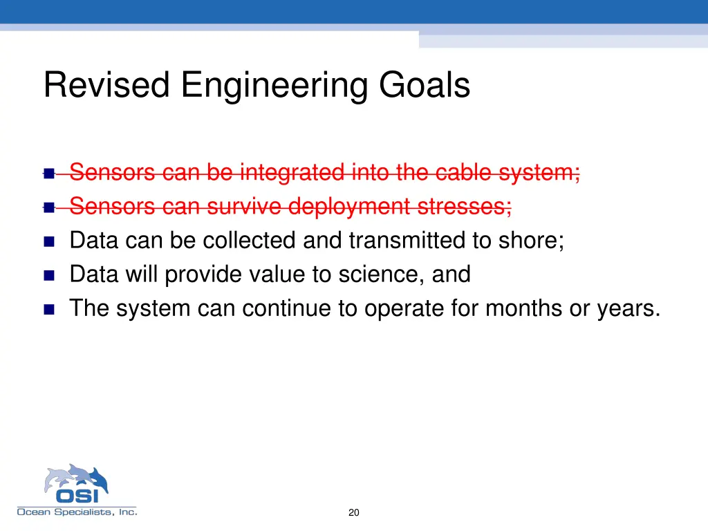 revised engineering goals