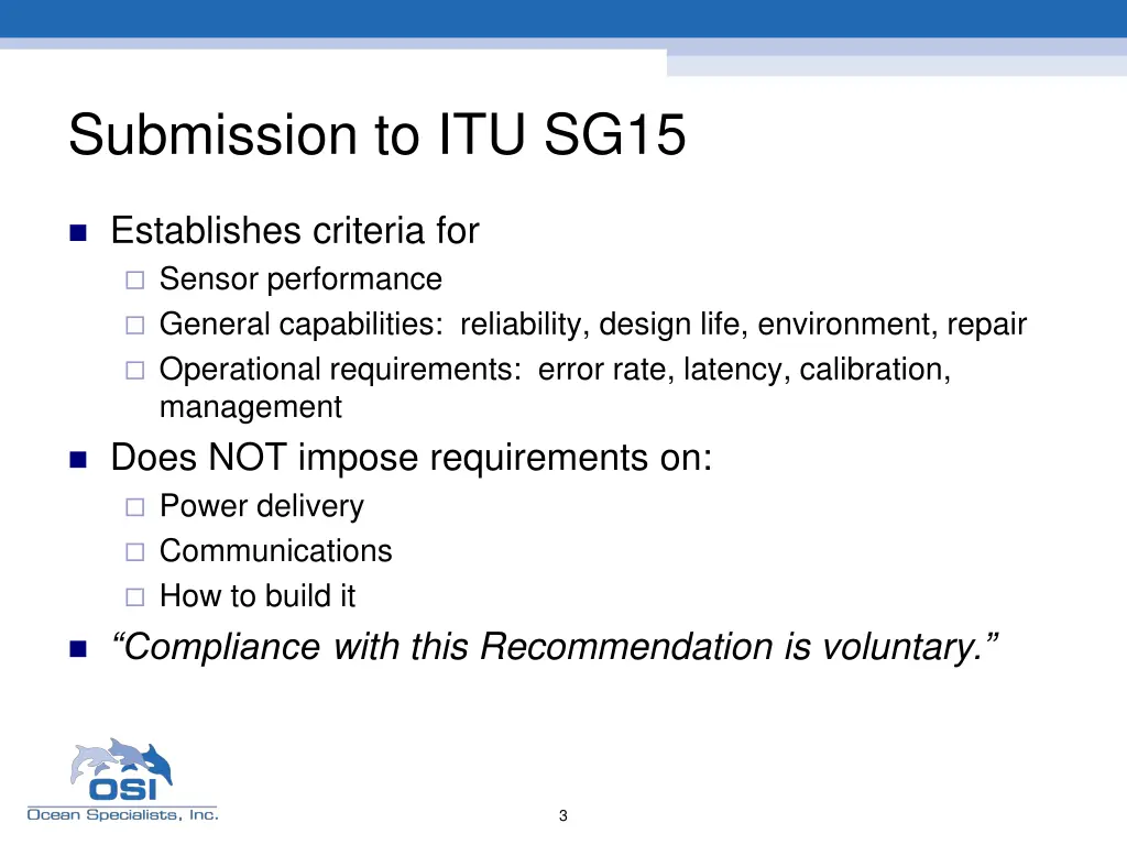 submission to itu sg15