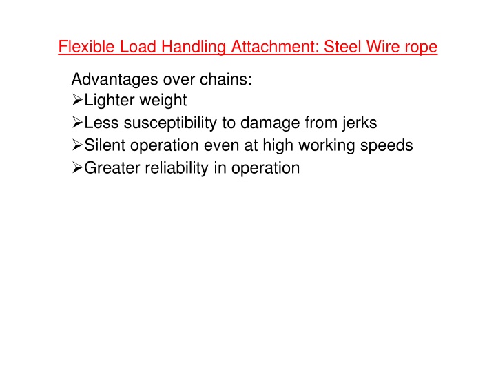 flexible load handling attachment steel wire rope