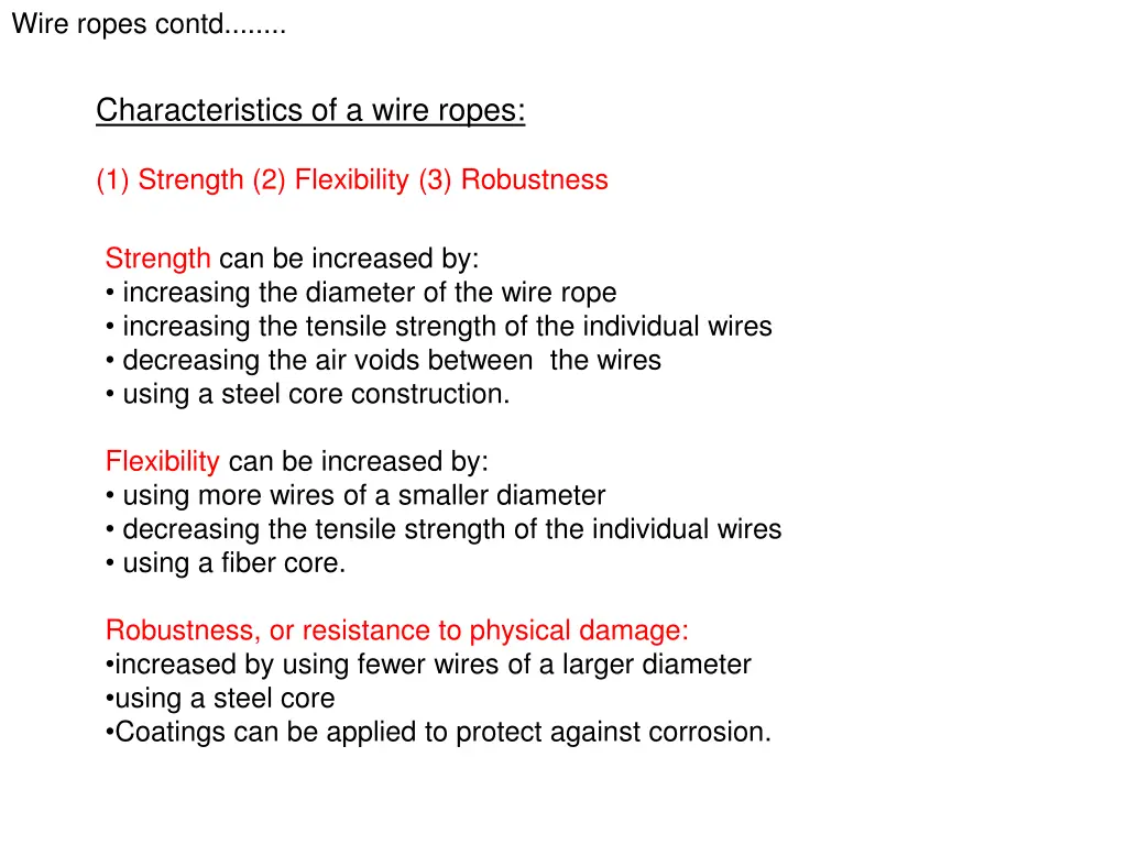 wire ropes contd 3