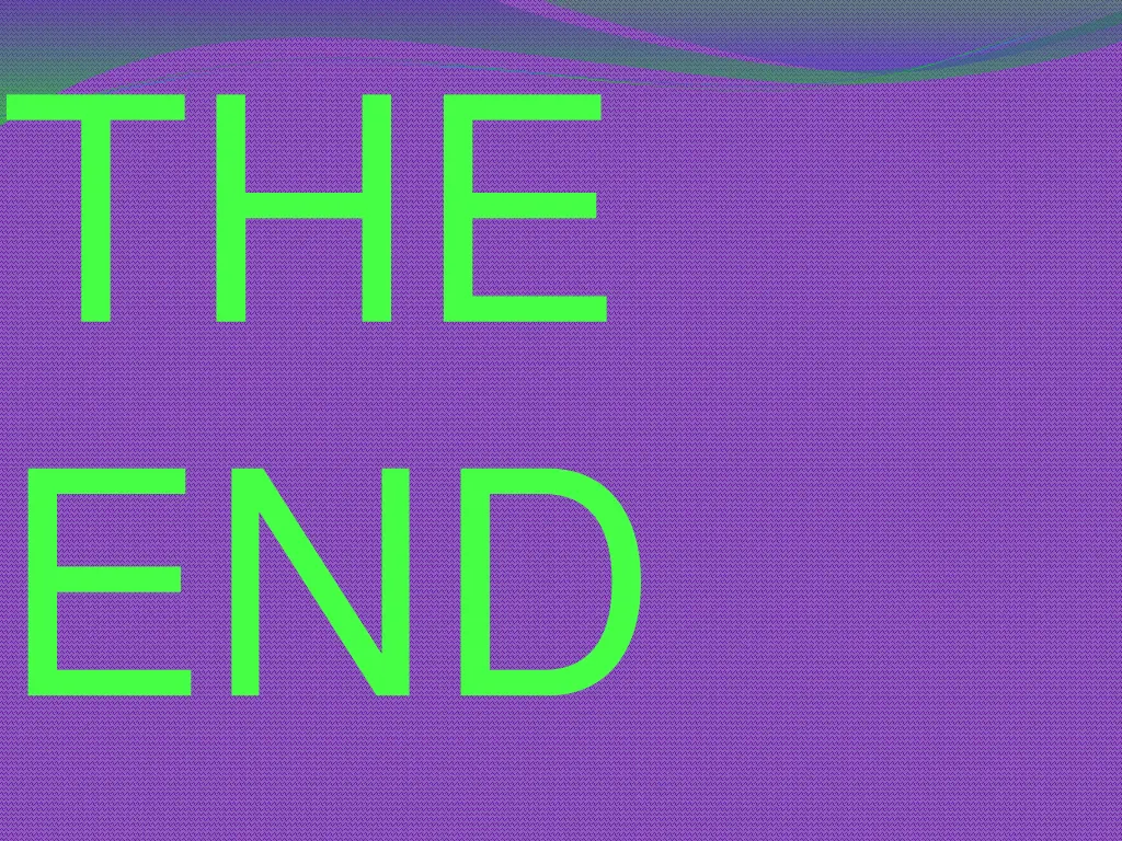 the end