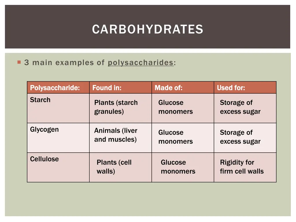 carbohydrates 5