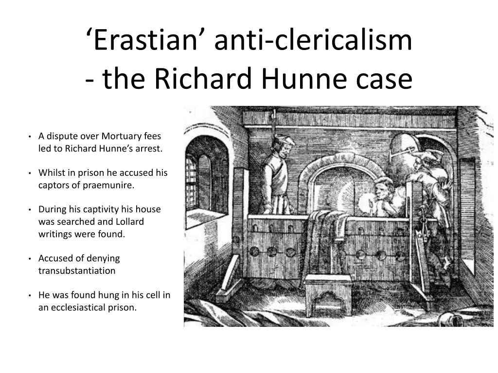 erastian anti clericalism the richard hunne case