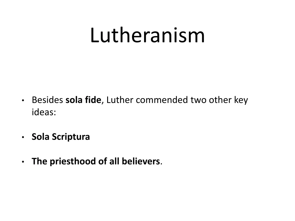 lutheranism 1