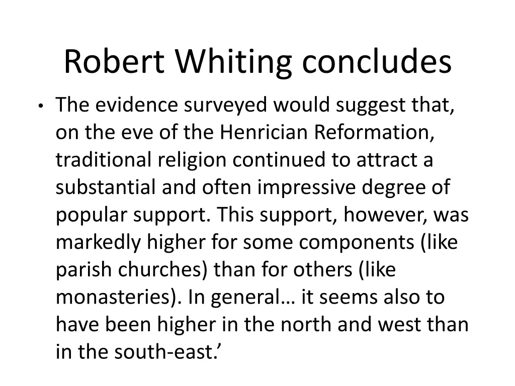 robert whiting concludes