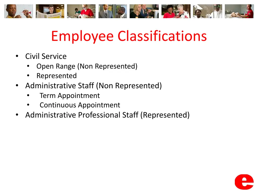 employee classifications