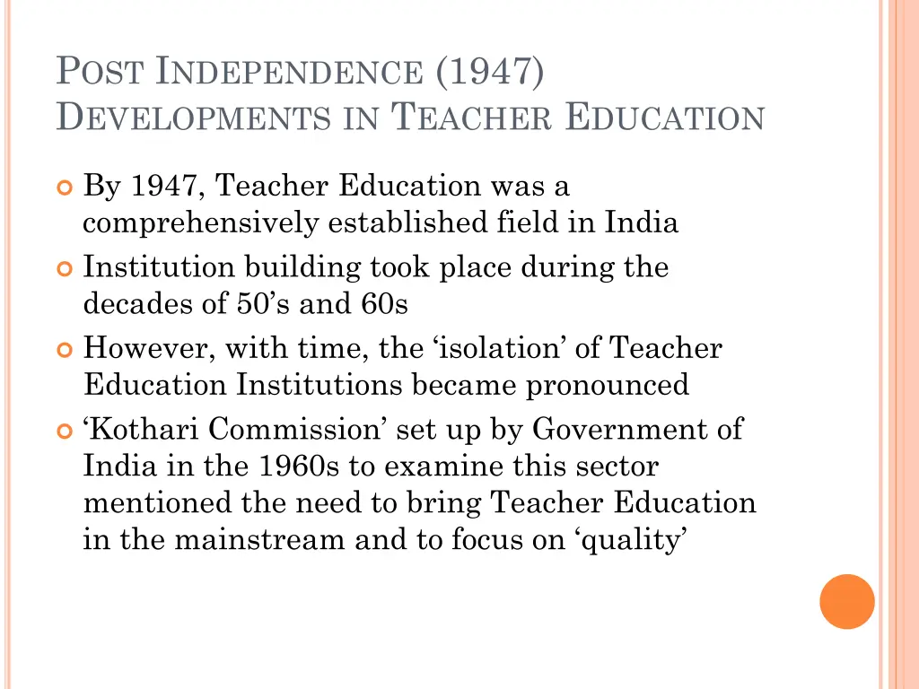 p ost i ndependence 1947 d evelopments