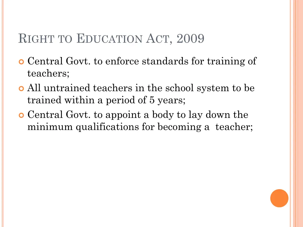 r ight to e ducation a ct 2009