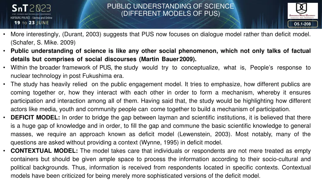 public understanding of science different models