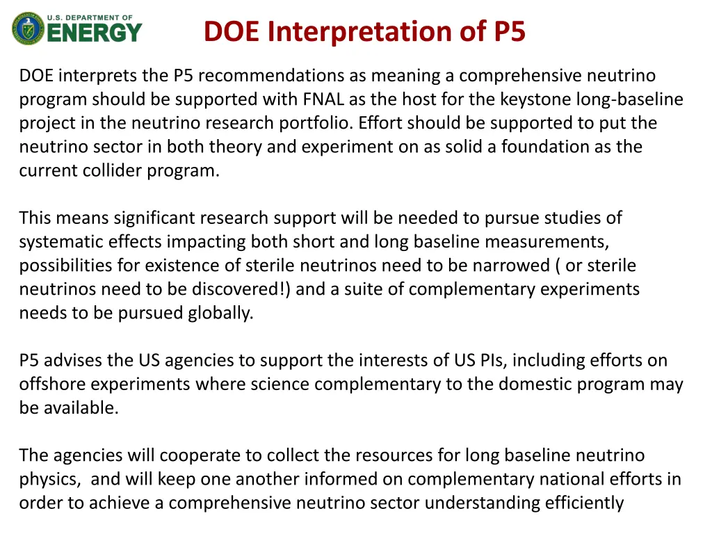 doe interpretation of p5