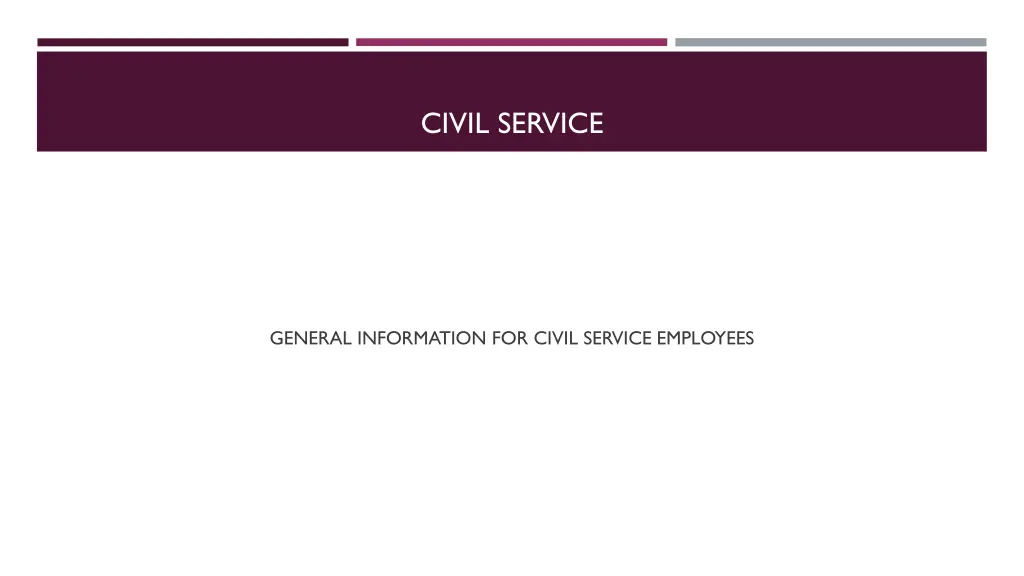 civil service