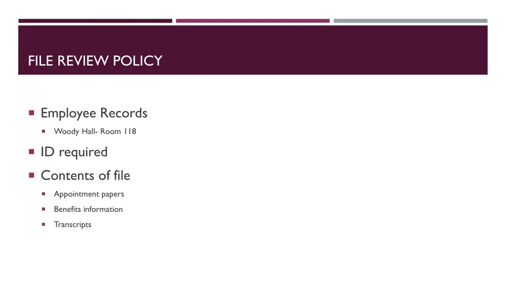 file review policy