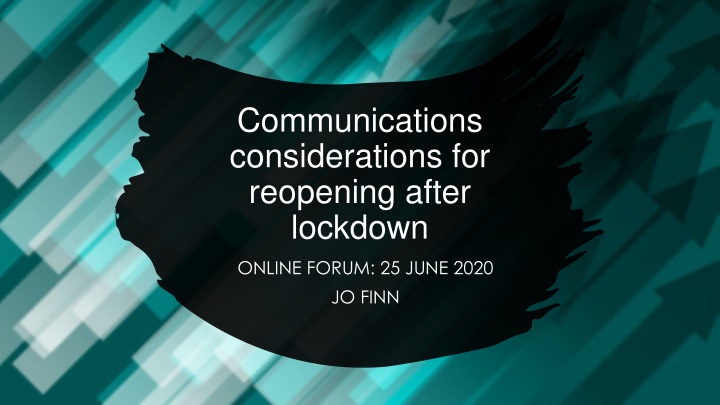 communications considerations for reopening after