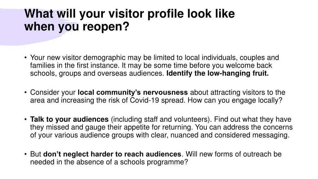 what will your visitor profile look like when