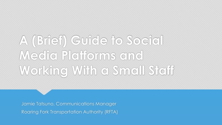 a brief guide to social media platforms