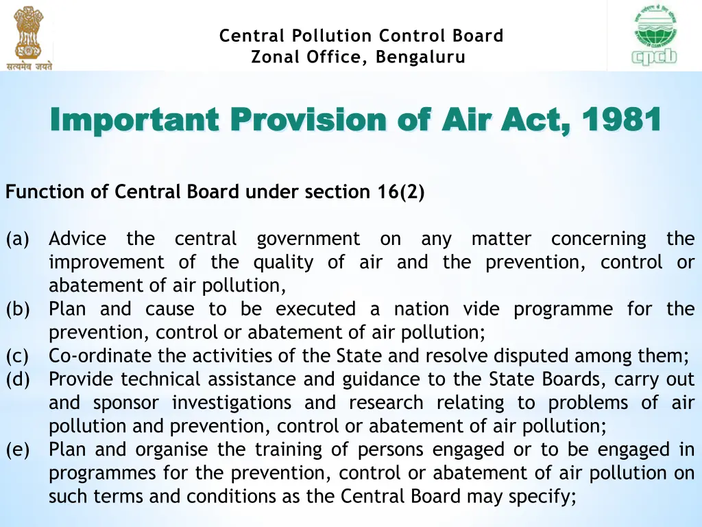 central pollution control board zonal office 13