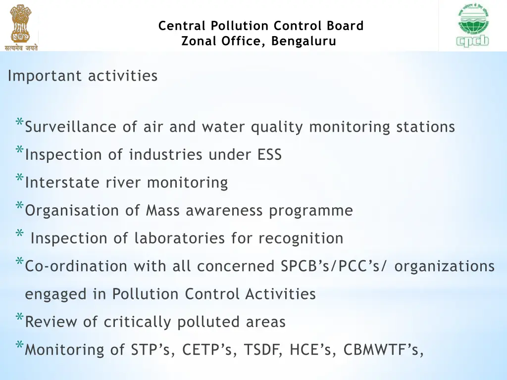 central pollution control board zonal office 3