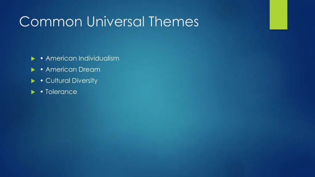 common universal themes