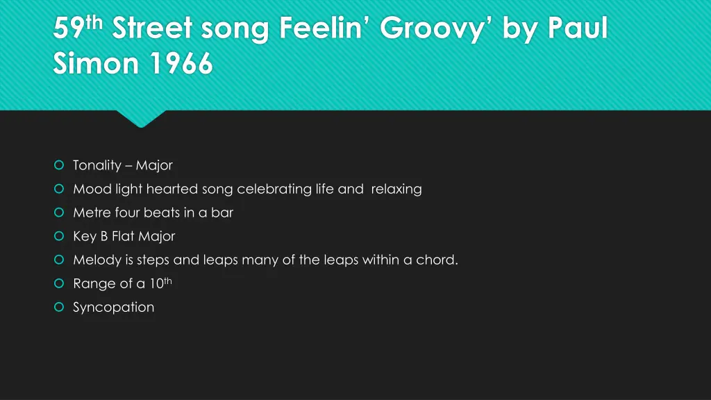 59 th street song feelin groovy by paul simon 1966