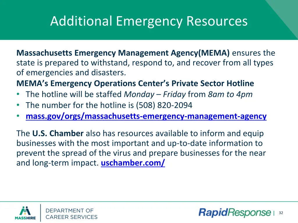 additional emergency resources 1