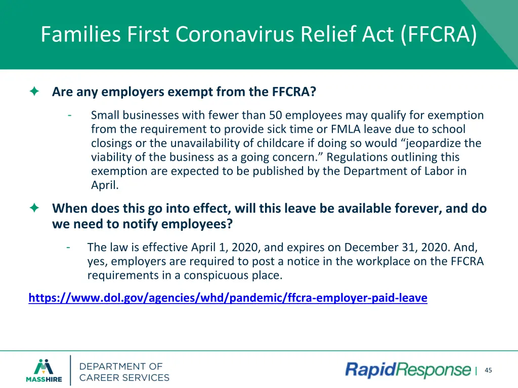 families first coronavirus relief act ffcra 1