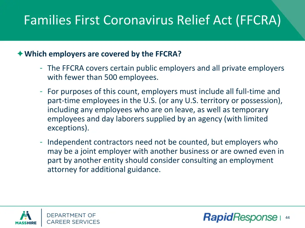 families first coronavirus relief act ffcra