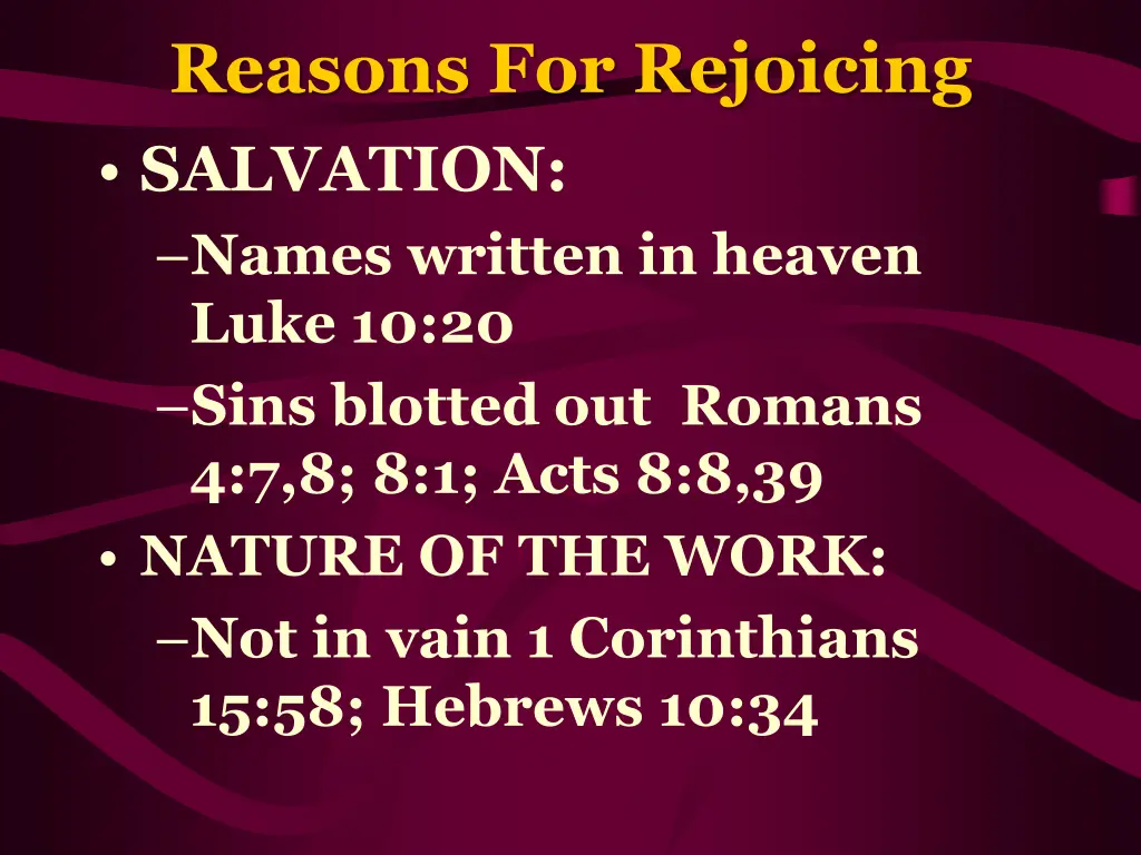 reasons for rejoicing salvation names written