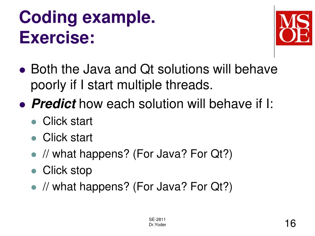 coding example exercise